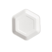 Assiette de dégustation biodégradable jetable en bagasse de canne à sucre, forme carrée mini, pour finger foods