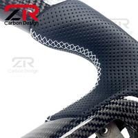Volant de direction en fibre de carbone personnalisé sport pour Ford Mustang, accessoires intérieurs de voiture
