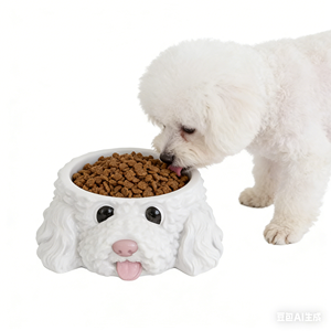 Mangkuk Keramik Besar Khusus untuk Anjing, Bentuk Kepala Hewan, Mangkuk Keramik Anti Selip untuk Makanan Anjing, Mangkuk Pengisi Makanan Anjing untuk Anjing Kecil dan Sedang - Product Image 3