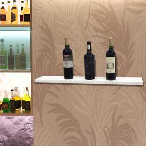 Barra de exhibición de botella de licor con luz LED montada en la pared Estante de exhibición flotante LED con soporte de vidrio, para cocina Comedor Bar - Product Image 6