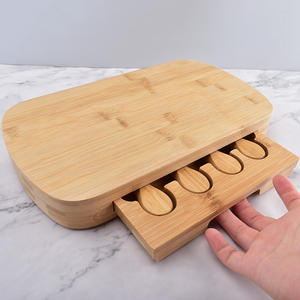 Juego de 4 cuchillos y tabla de bambú natural para cocina, 4 piezas - Product Image 6