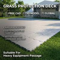 FLYON Honor Tapis de protection de gazon pour événements sportifs 1000x1000x55mm en PP, emboîtable, haute résistance pour concerts