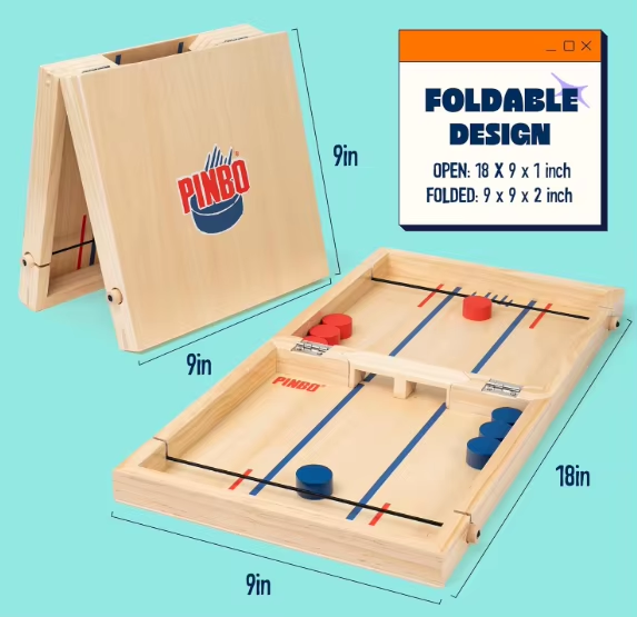 Happy Jack Fast Action Two Player Tabletop Wooden Game Foldable Classic Board Game Adults or Kids Slingshot Board Game