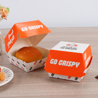 Boîte d'emballage jetable de haute qualité avec design personnalisé pour hamburgers à emporter, finition mate, pour frites et hamburgers
