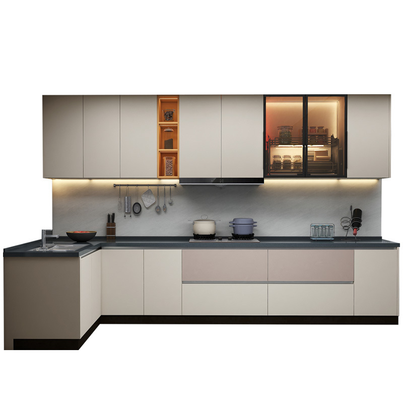2024 New Arrival Modern Prefab Integrated Fitted Smart Cuisine Kitchen Cabinets Complete Sets for the Kitchen