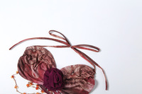 Ensemble jupe longue et crop top dos nu orné de fleurs et de perles, imprimé sexy en maille, deux pièces