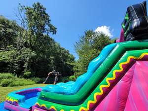 Toboganes acuáticos inflables adultos comerciales al aire libre de la despedida con la piscina para la venta-comprar tobogán acu - Product Image 5