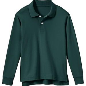 Camiseta Polo Escolar Personalizada 100% Algodón de Manga Larga, Uniforme Escolar para Niños, Bordada, para Colegio, Universidad, Deportes, Proveedor OEM - Product Image 1