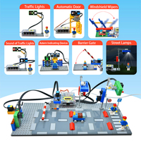 Kit éducatif Kidsbits compatible avec les blocs de construction, kit de système de circulation intelligent DIY pour Arduino