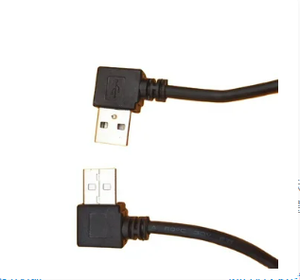 25cm Black USB 3.0 Type a Male 90 Degree Left <b>Angled</b> to USB 3.0 a Type Right <b>Angled</b> Extension Cable - Product Image 2