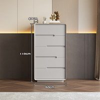 Ensemble de commodes à cinq tiroirs en bois massif de style italien, armoire de rangement minimaliste de style crème pour la fin du lit de chambre à coucher