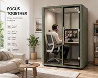 Cabine de bureau privée silencieuse de qualité supérieure |   Station de travail insonorisée pour 2 personnes pour un travail à distance concentré |   Studio personnel silencieux