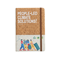 Ensemble cadeau de carnet en papier recyclé écologique avec logo personnalisé, carnet en liège à base de marc de café pour cadeaux d'entreprise
