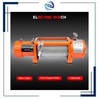 Système d'engrenage planétaire à 3 étages Treuil à distance en acier sans fil 12V DC Power 6000- 13500 lb Capacité de charge Treuil électrique