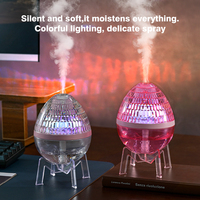 Diffuseur d'huiles essentielles ultrasonique en plastique écologique avec éclairage LED, 300 ml, pour l'ambiance domestique