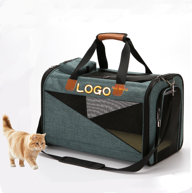 Oxford PU Pet Travel Carrier Backpack
