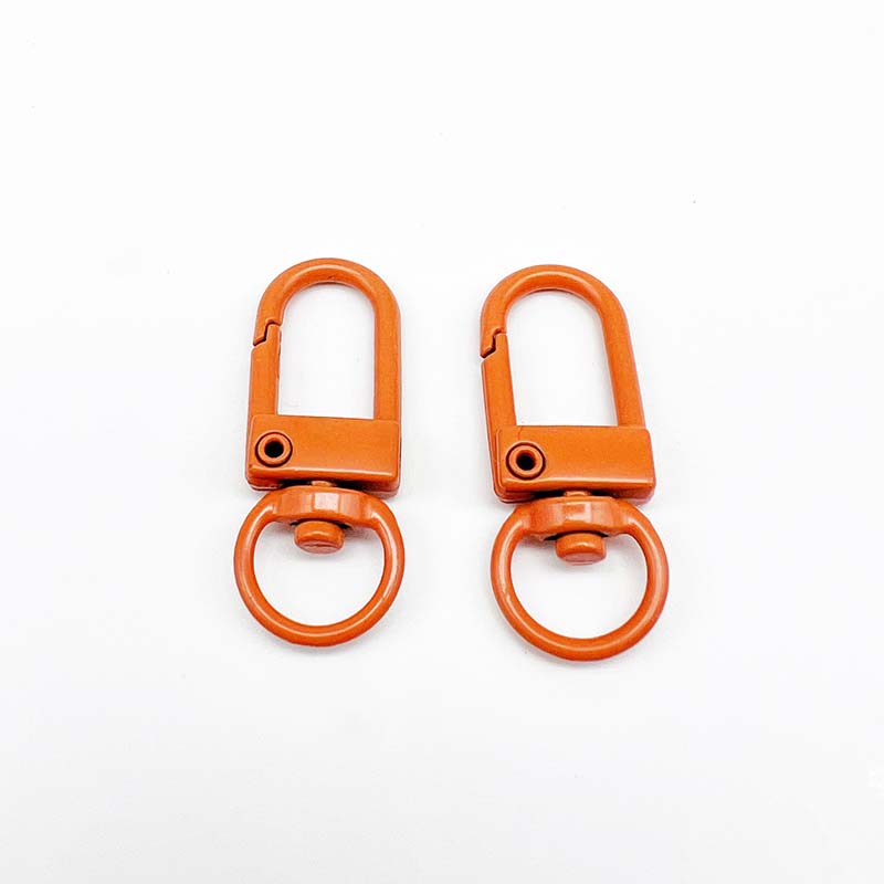 Colorful Zipper Pullers Backpack Metal Keychain Clip Beads Jewelry