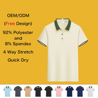Camiseta Polo de Golf Transpirable Personalizada de Secado Rápido, 92% Poliéster, 8% Elastano, Uniforme, Uniforme en Blanco, Tallas Grandes, Camisetas Polo para Hombre