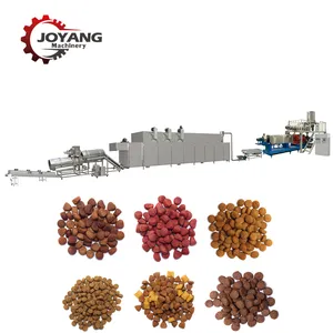 Automatic Pet Dry Food Extruder Plant Dog Croquettes Making Equipment Dog Kibbe Food Production Line Machine