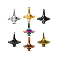 Toupie en métal de précision pour bureau, finitions arc-en-ciel et antique, cadeau anti-stress pour le bureau, OEM