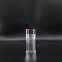 Emballage cosmétique transparent cylindrique en PS pour 30 capsules de sérum, flacon scellé, matériau d'emballage d'échantillons, logo personnalisé