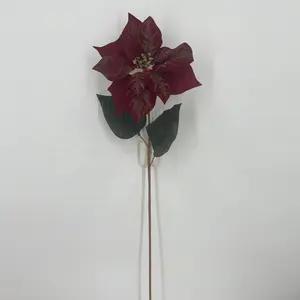 Nouvelles fleurs de Noël artificielles Branches de fleurs simulées Réunions de famille décorées Bureaux de mariage Produits de fleurs décorées