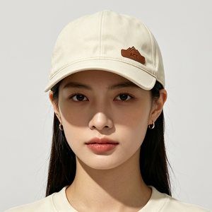 Unisex Soft Cotton Common Dad Hat Custom ACE <b>Mountain</b> Leather Patch Dad <b>Cap</b> Outdoor UV Protection Unstructured Letter - Product Image 1