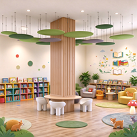 Ensemble complet de meubles pour la décoration de la salle de classe de la maternelle Chiquitos, comprenant un arbre décoratif, une table et des chaises, une bibliothèque et une zone de lecture pour la crèche.