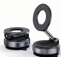 Support de téléphone magnétique pour voiture à ventouse, pliable, réglable à 360° pour tableau de bord, pare-brise, tous les smartphones