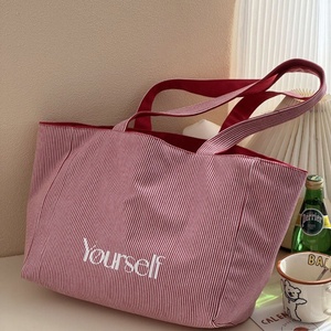 High Quality 40*25*12cm Double-<b>Sided</b> Reusable Canvas <b>Bag</b> Custom Different Prints & Embroidery Logo - Product Image 4