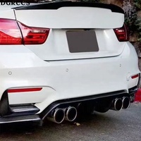 Pour BMW M3 M4 F80 F82 2014-2018 V style fibre de carbone lèvre arrière diffuseur arrière lèvre de pare-chocs