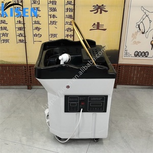 Bac à shampoing sans tuyauterie Kisen Salon, noir et blanc, portable, avec lumière LED, chauffe-eau et réservoir d'eau de 60L - Product Image 5