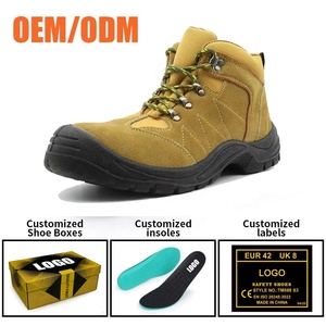 Chaussures de sécurité mi-montantes Tiger Master pour hommes, avec embout en acier, anti-perforation, en cuir suédé <span class=keywords><strong>jaune</strong></span>, semelle en PU résistante à l'huile et antidérapante - Product Image 4