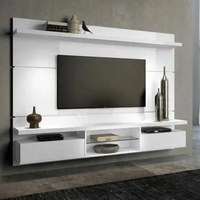 Meuble mural moderne en marbre Console de salon Meuble TV en bois à motifs flottants