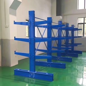 Di chuyển cantilever Giá Nhiệm vụ nặng nề 4 lớp kim loại lưu trữ Kệ giá kho Con lăn Ống giá - Product Image 2