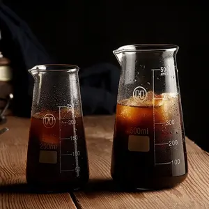 BCnmviku Eiskaffeekanne Übergießglas Kaffeemaschine Kaffee-Teipot für Indoor-Outdoor hitzebeständiges Borosilikatglas