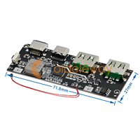 QC4.0 QC3.0 LED Double USB 5V 4.5A 22.5W Micro Type-C 18650 Module de charge Circuit de température Protection ICs pour l'alimentation mobile