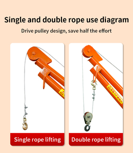 Mini Grúa Elevadora de 500 kg para Construcción Doméstica, Motor y Engranajes HUDA, Altura de Elevación de 2.2 m - Product Image 5