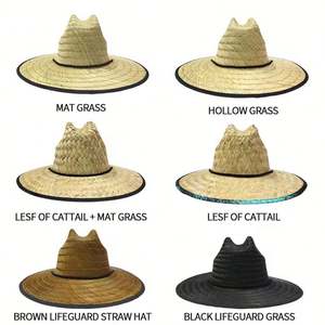 Sombreros de Paja de Guardavidas con Protección Solar para Verano, Sombreros de Paja Naturales con Parche de Logotipo Personalizado, Sombreros de Paja para Surf, Safari, Playa, Panamá - Product Image 6