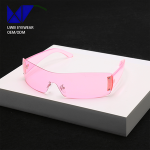 Gafas <span class=keywords><strong>de</strong></span> <span class=keywords><strong>Sol</strong></span> Unisex Talla 80-20-118 2026, Estilo Y2K, Extra Grandes, <span class=keywords><strong>Lentes</strong></span> Acrílicas con Protección UV400 y Anti-Radiación, Ligeras, Visión Nocturna, Sin Montura - Product Image 1