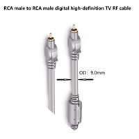 Câble coaxial RCA mâle-RCA mâle pour subwoofer, TV numérique HD, RF, gaine en PVC, pour ordinateur, lecteur DVD, cordon de connexion audio-vidéo blanc