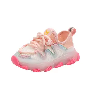 Toptan ayakkabı babygirls satış-Sıcak satış çocuk ışık spor ayakkabılar bebek çocuk ayakkabı erkek kız okul yürüyüş ayakkabısı yanıp sönen Led parlayan Sneakers