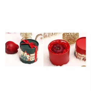 Cesta de papel redonda con cinta para dulces, regalo temático de Nochebuena, personalizable según las necesidades. - Product Image 6