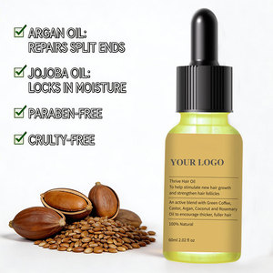 Desain Logo Kustomisasi Minyak Esensial Rosemary Green Coffee Argan Coconut untuk Perawatan Rambut Merangsang Pertumbuhan Rambut Memperkuat - Product Image 4