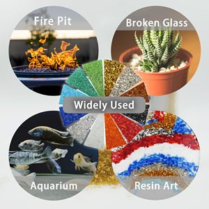 BAIYUE Virutas de Vidrio Fino Azul de 2-4 mm, Agregado Decorativo Ecológico No Tóxico para Pisos, Azulejos de Construcción, Terrazo - Product Image 5