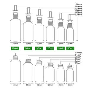 Flacon pulvérisateur en verre 5ml 10ml 20ml vide transparent pour rhinite <span class=keywords><strong>anti</strong></span>-<span class=keywords><strong>allergie</strong></span> avec embout pointu et pompe pulvérisatrice - Product Image 5