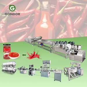 Red Pepper Processing Bottling Blending <b>Grinding</b> <b>Paste</b> Chili Sauce Make Machine Production Line Guangzhou - Product Image 1