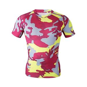 เสื้อแขนสั้นแบบซับลิเมชันเต็มที่ป้องกันผดผื่นสำหรับเสื้อแขนสั้นป้องกันแสงแดดงาน OEM ตามสั่ง - Product Image 4