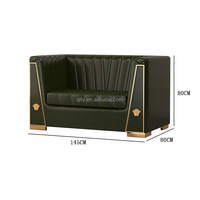 Nouveau style de canapé en cuir, chaise, table à plateau en pierre, combinaison de meubles pour la maison et le commerce, bar, restaurant, personnalisable