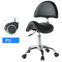 Chaise de barbier pivotante en fer – Tabouret de tatoueur sans accoudoirs – Design rotatif pour salon de coiffure et maquillage – Mobilier commercial contemporain